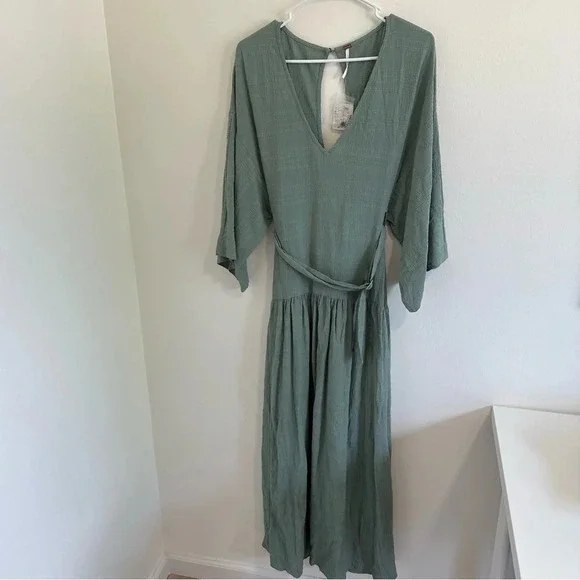 Free People Ellie Maxi Dress NWT small Boho Prairie Cottagecore - Picture 3 of 6